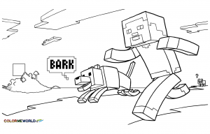 Minecraft Coloring pages for kids