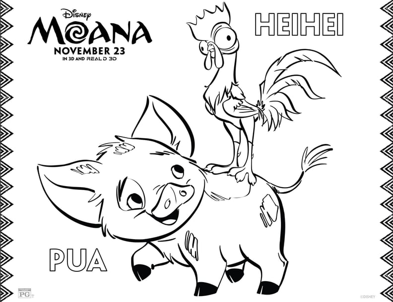 printable coloring pages for moana