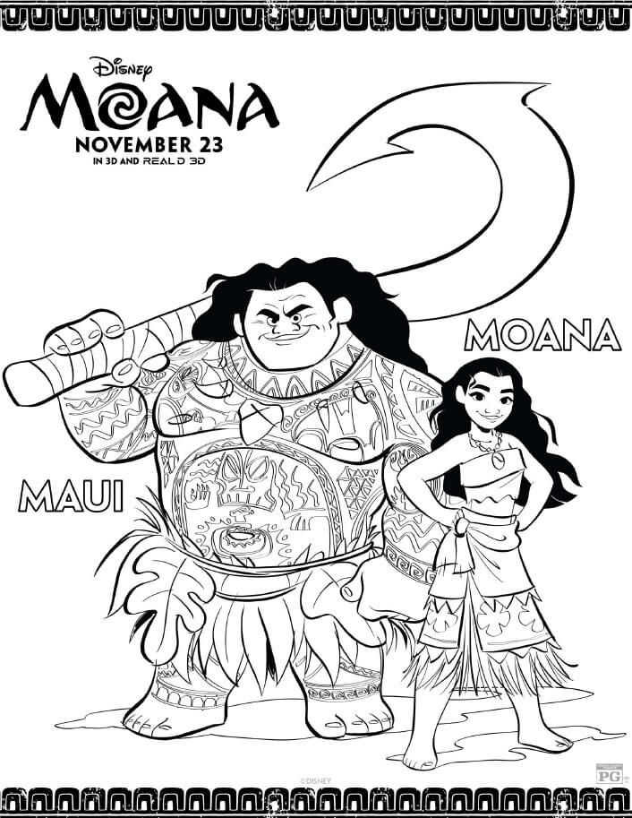 printable coloring pages for moana