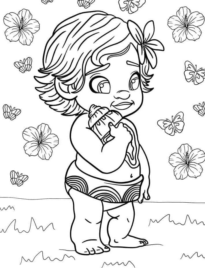 Moana | 39 coloring pages for children распечатать бесплатно