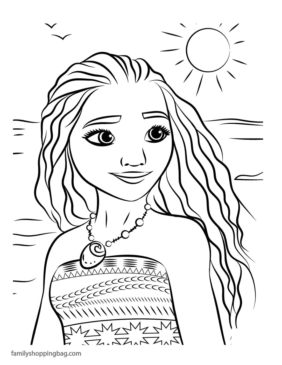 Free Printable Moana Coloring Pages and More | Lil Shannie.com