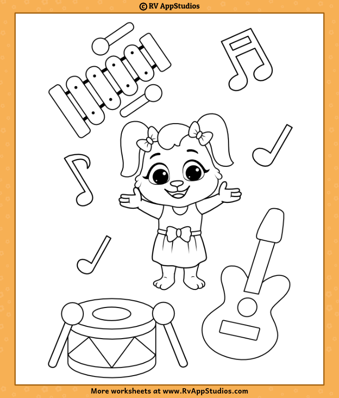 printable coloring pages for music