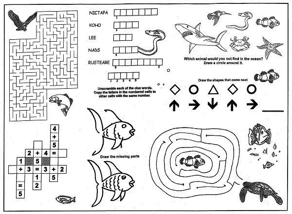Childrens Menus | Kids Activity Placemats for Restaurants