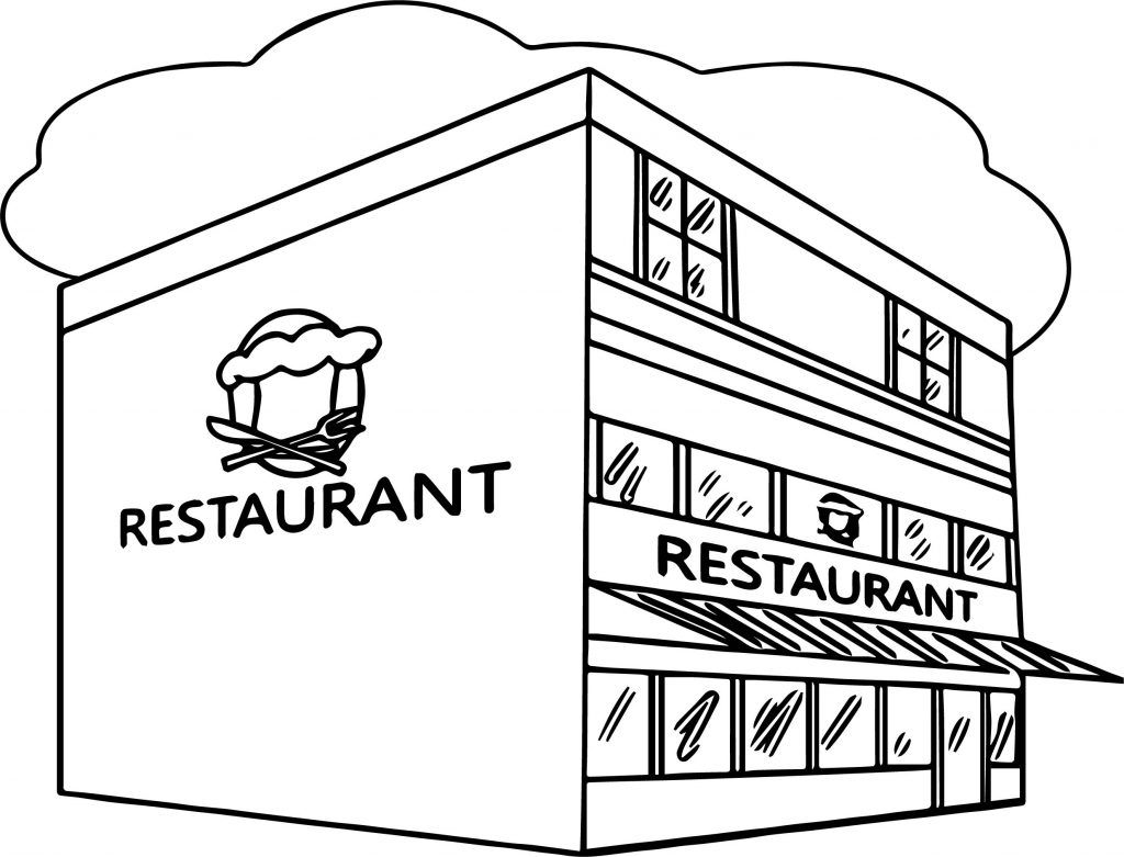 printable coloring pages for restaurants