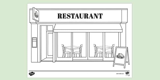 printable coloring pages for restaurants