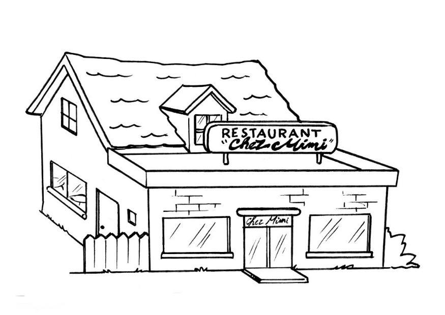printable coloring pages for restaurants