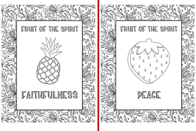 printable coloring pages for the fruit of the spirit
