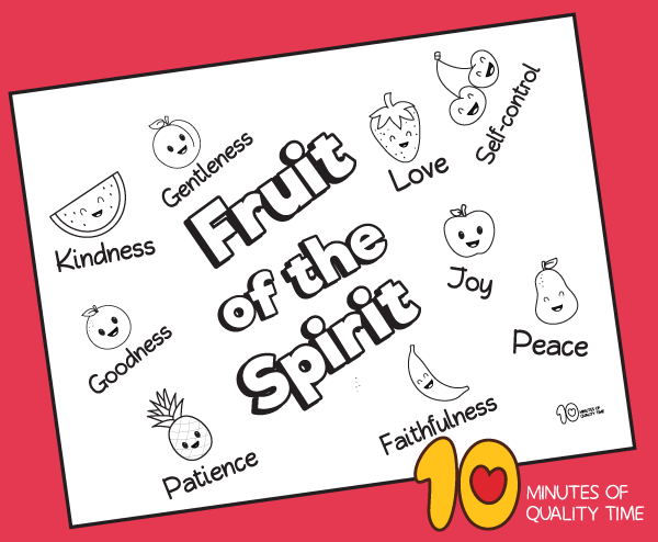 printable coloring pages for the fruit of the spirit