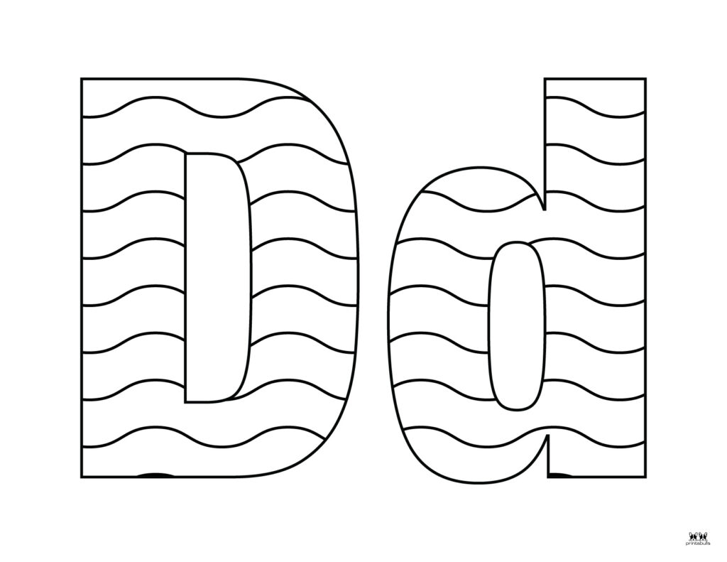 printable coloring pages for the letter d