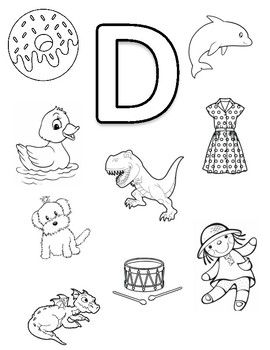 printable coloring pages for the letter d