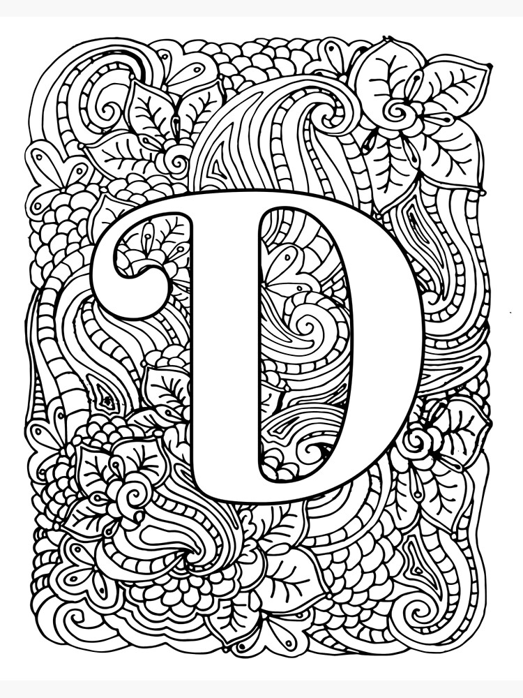 Free printable coloring pages for the letter d, Download Free printable