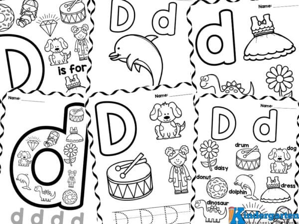 printable coloring pages for the letter d