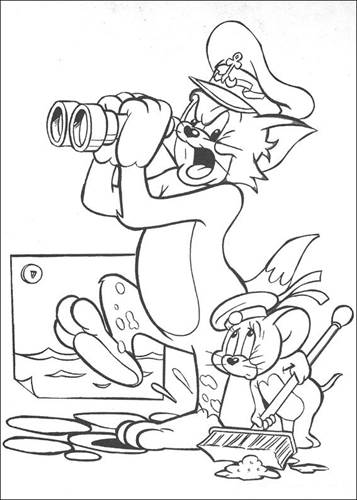 printable coloring pages for tom and jerry