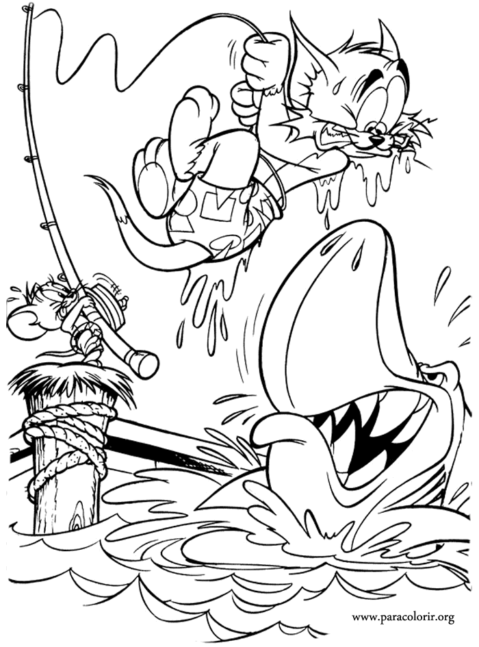 printable coloring pages for tom and jerry