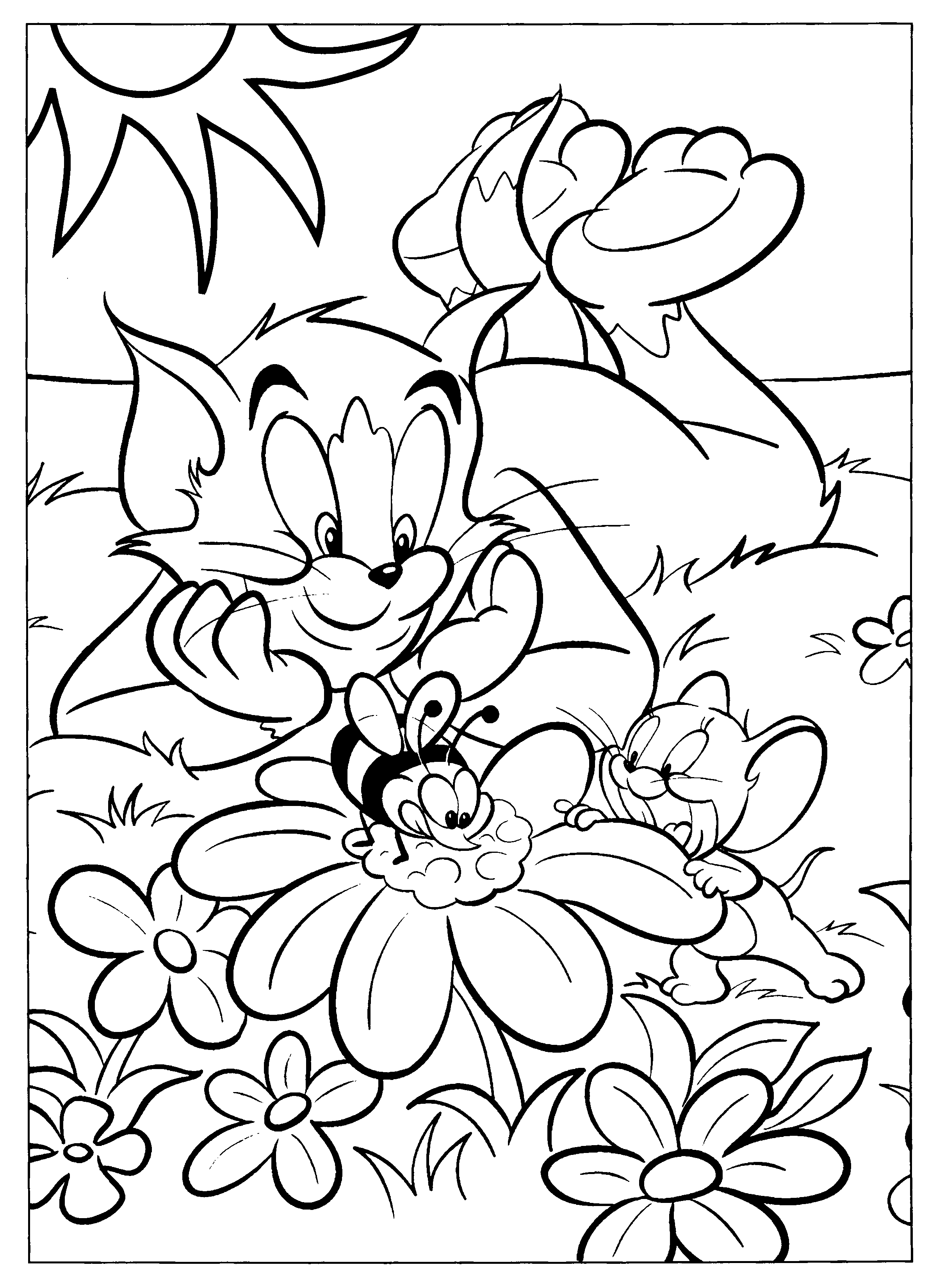 TOM AND JERRY Coloring Pages For Kids - Colorstowin