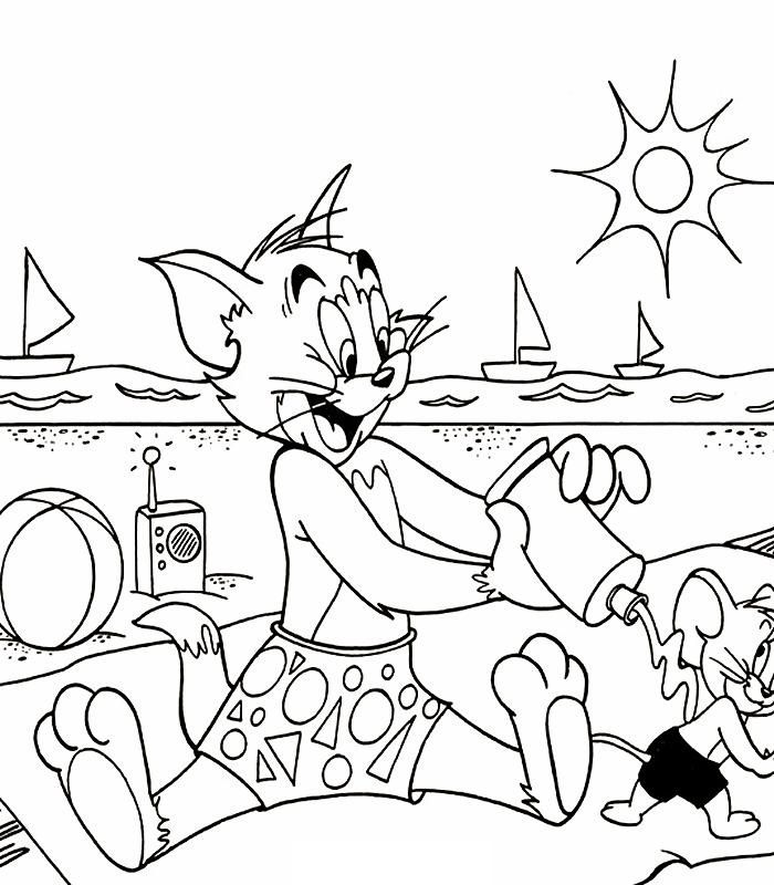 printable coloring pages for tom and jerry
