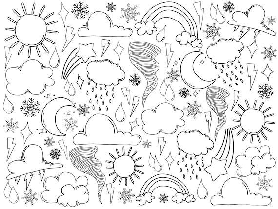 printable coloring pages for weather