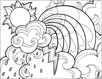 printable coloring pages for weather