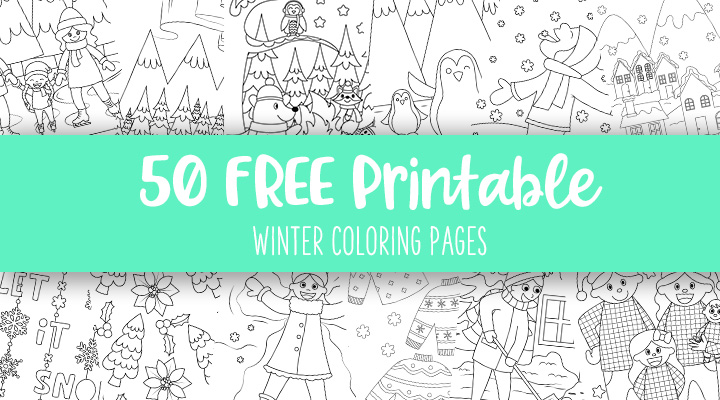 Winter Coloring Pages - 50 FREE Pages | Printabulls