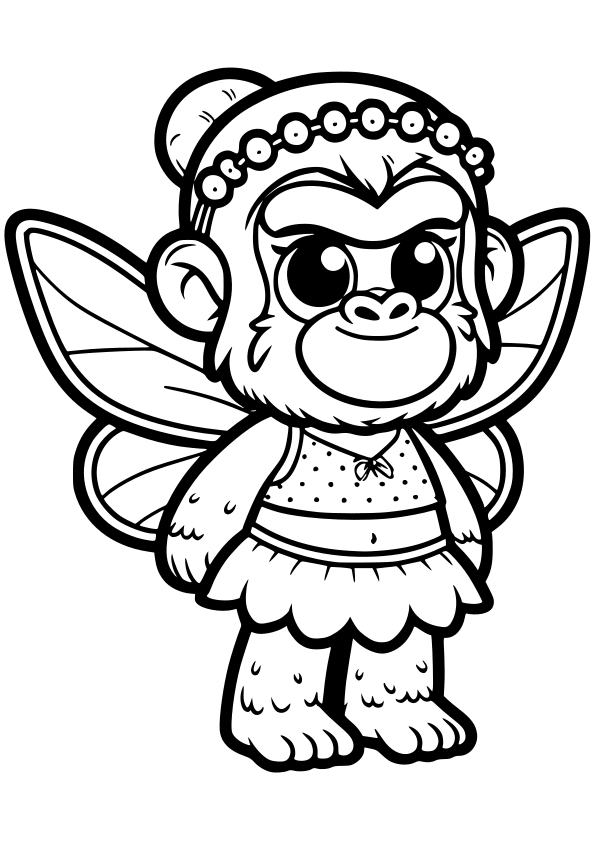 Gorilla coloring pages Free printable! Nurie-world Japan