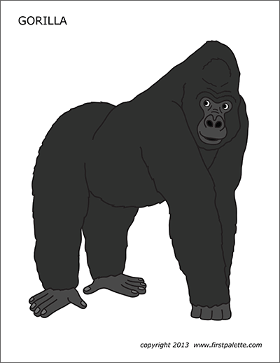printable coloring pages gorilla