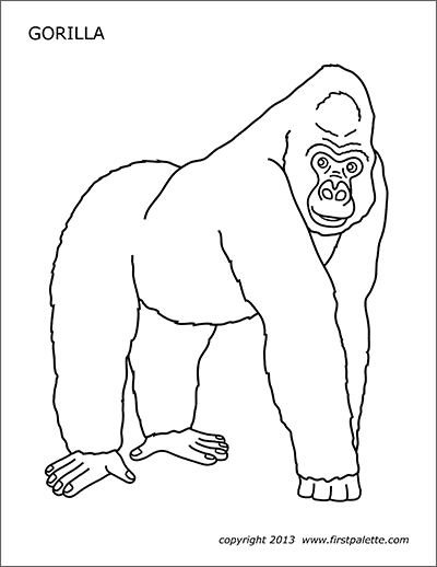printable coloring pages gorilla