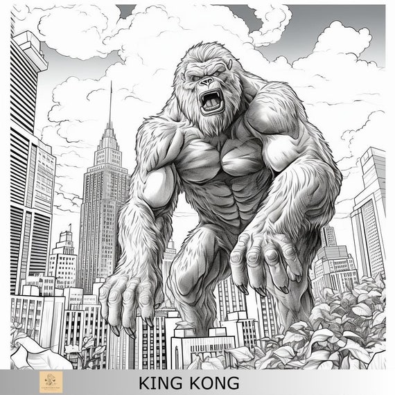 printable coloring pages gorilla
