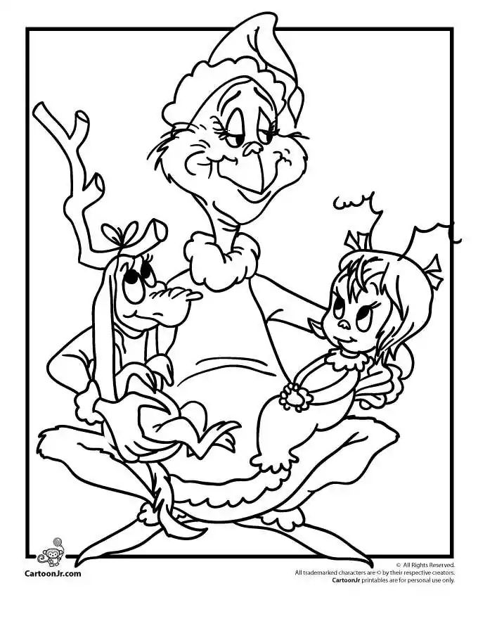 printable coloring pages grinch