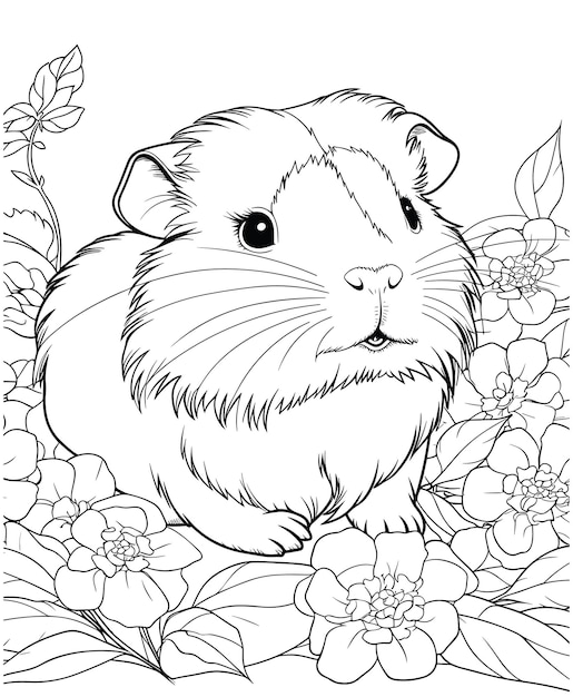 printable coloring pages guinea pigs