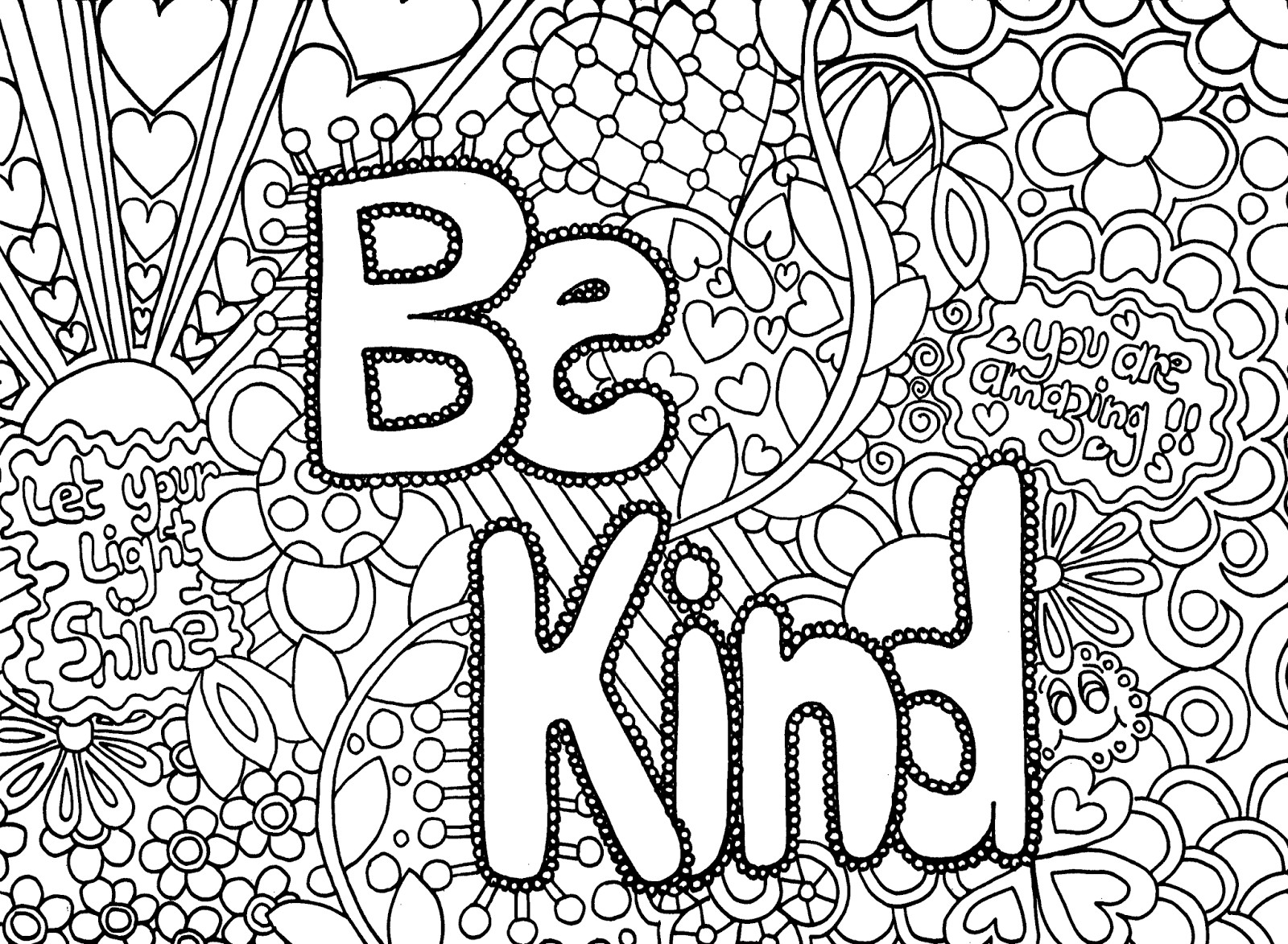 TLNYC | kindness coloring pages Fresh Difficult Hard Coloring ...