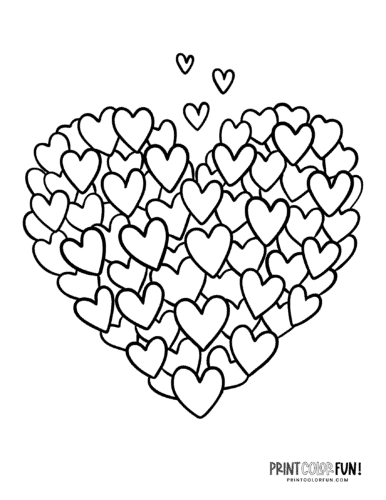 100+ printable heart coloring pages: A huge collection of hearts ...