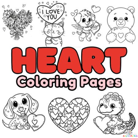 Printable Heart Coloring Pages for Kids - Arty Crafty Kids