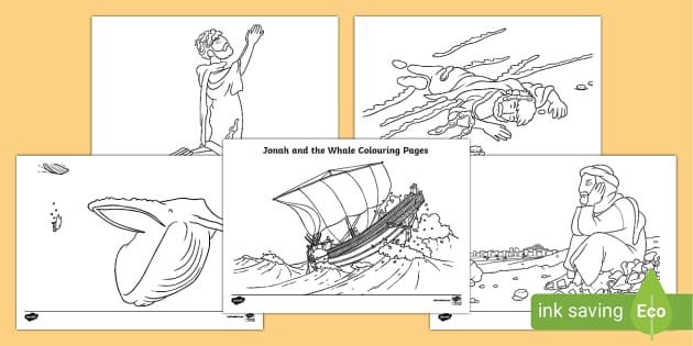 FREE! - Jonah and the Whale Colouring Pages - Primary Resources