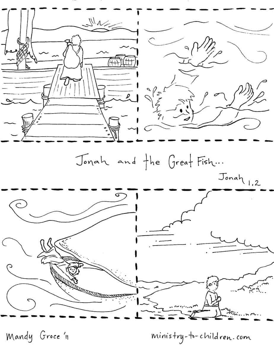 printable coloring pages jonah and the whale