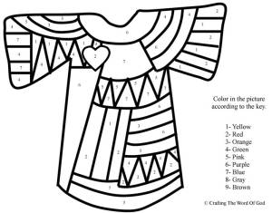 printable coloring pages joseph coat