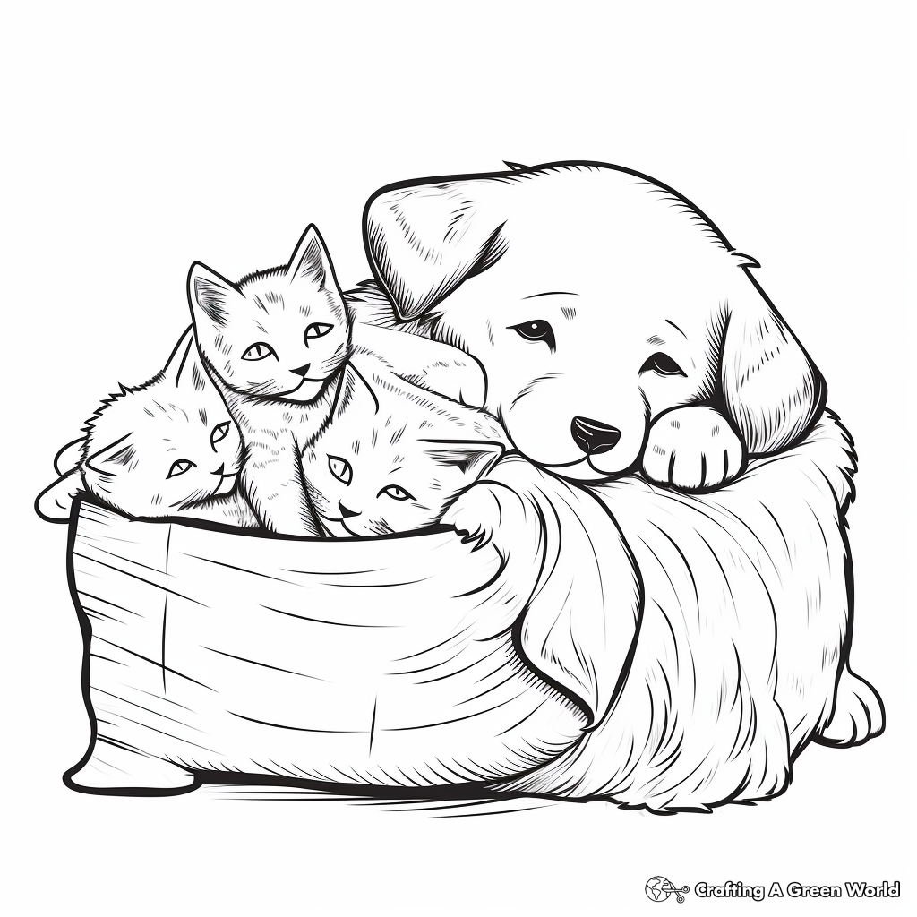 Kitten And Puppy Coloring Pages Free Printable Kitten And Puppy Coloring Pages Free Printable