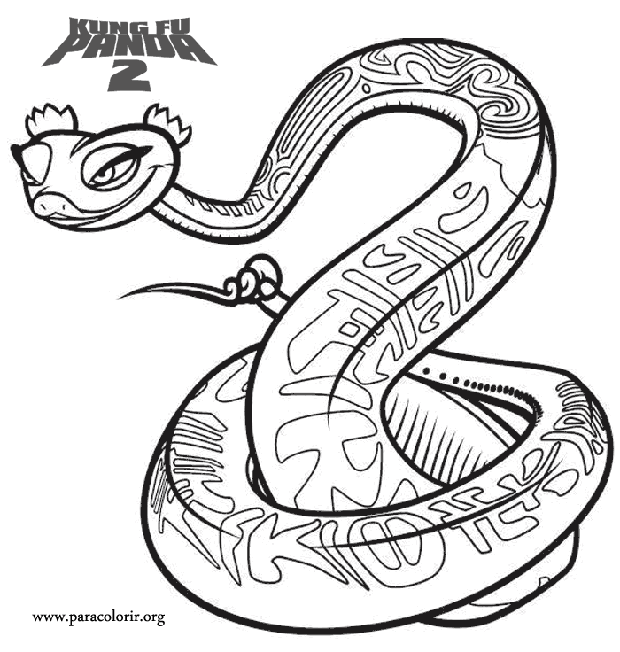 Kung Fu Panda - Master Viper - Kung Fu Panda 2 coloring page
