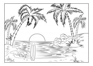 printable coloring pages landscapes