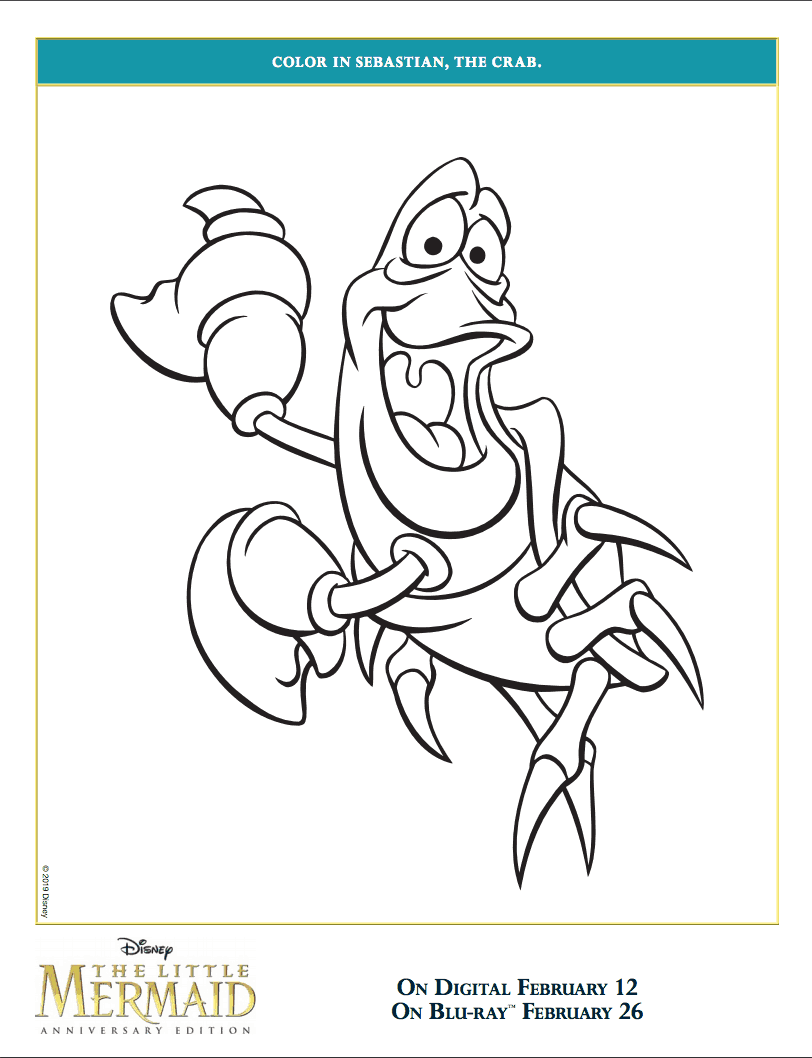 The Little Mermaid Free Activity Sheets and Coloring Pages