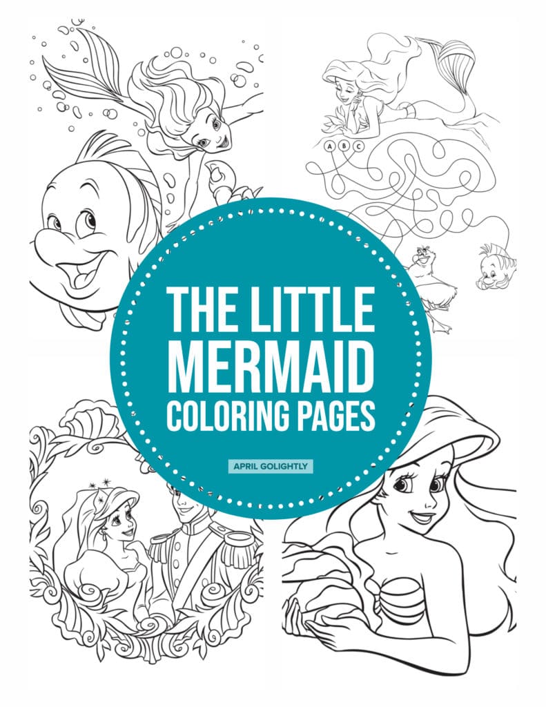 printable coloring pages little mermaid
