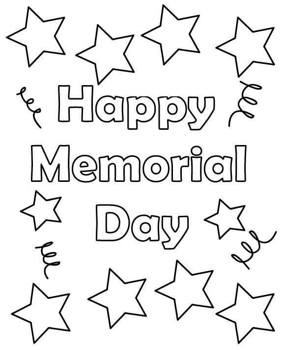 Memorial Day Coloring Pages PDF To Print - Coloringfolder.com