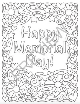 Memorial Day Coloring Pages!