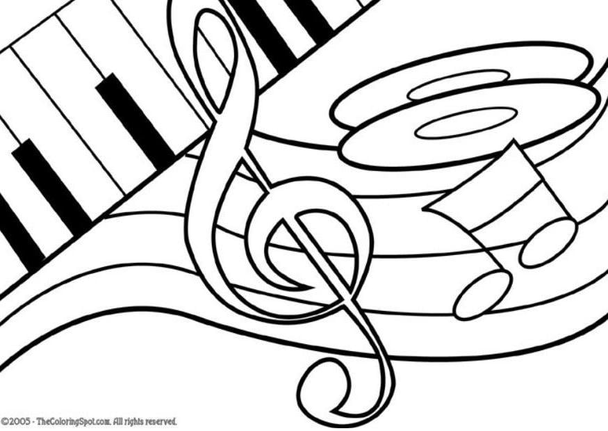 printable coloring pages music