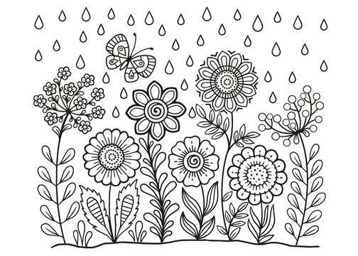 printable coloring pages nature scenes