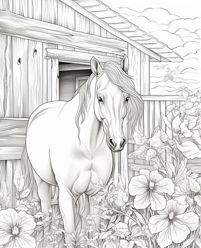 printable coloring pages of horse