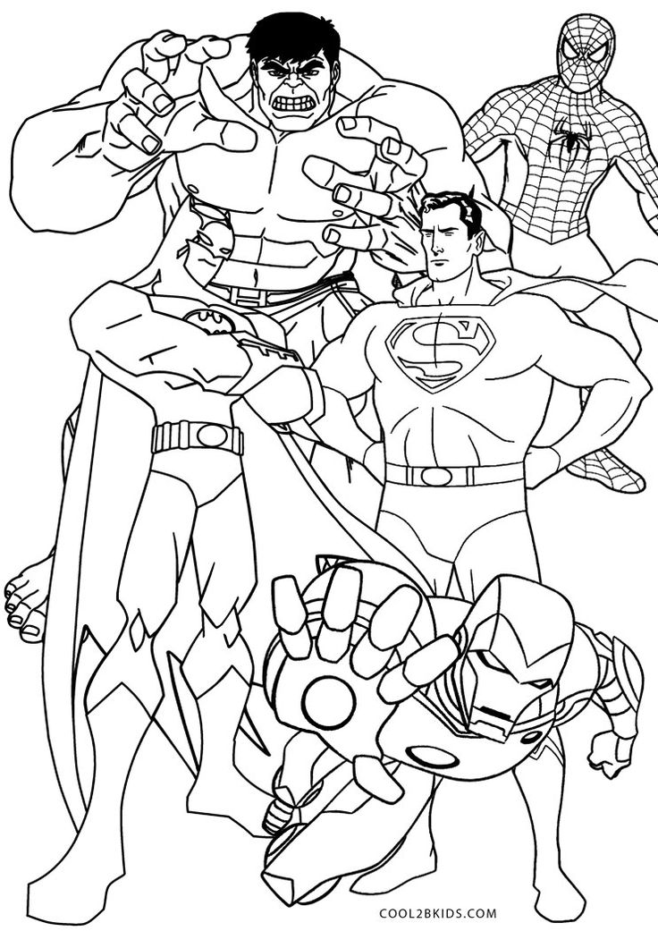 printable coloring pages of superheroes