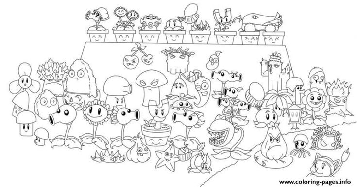 printable coloring pages plants vs zombies