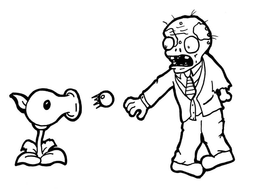printable coloring pages plants vs zombies