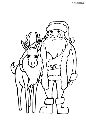 printable coloring pages reindeer