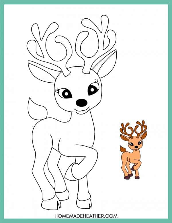 printable coloring pages reindeer
